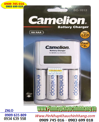 Camelion BC-1012; Bộ sạc pin AA Camelion BC-1012 _kèm 4 pin sạc Eneloop AA2000mAh 1.2v